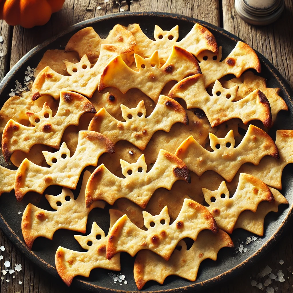 spooky halloween bat chips