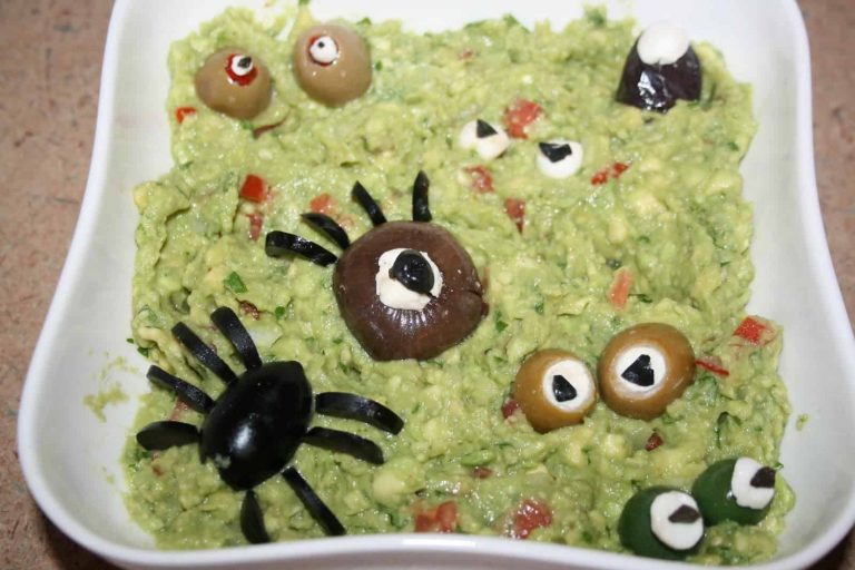 Gross Halloween Monster Guacamole – The Perfect Party Dip!