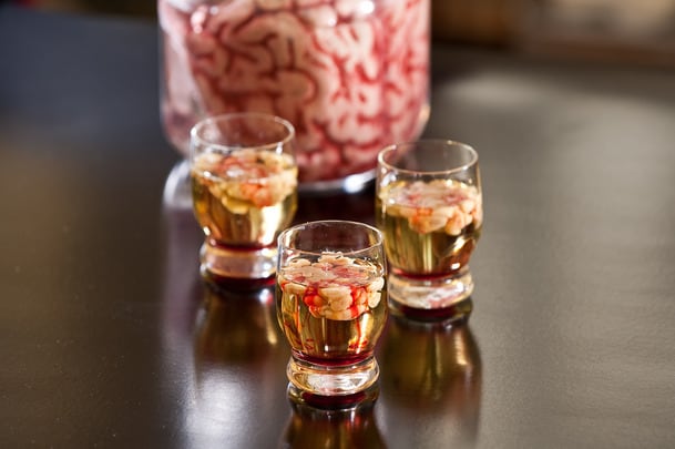 Bloody Brain Shooters- Gross Halloween Shots!