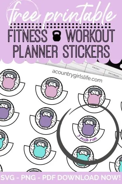 Fitness Workout Planner Stickers