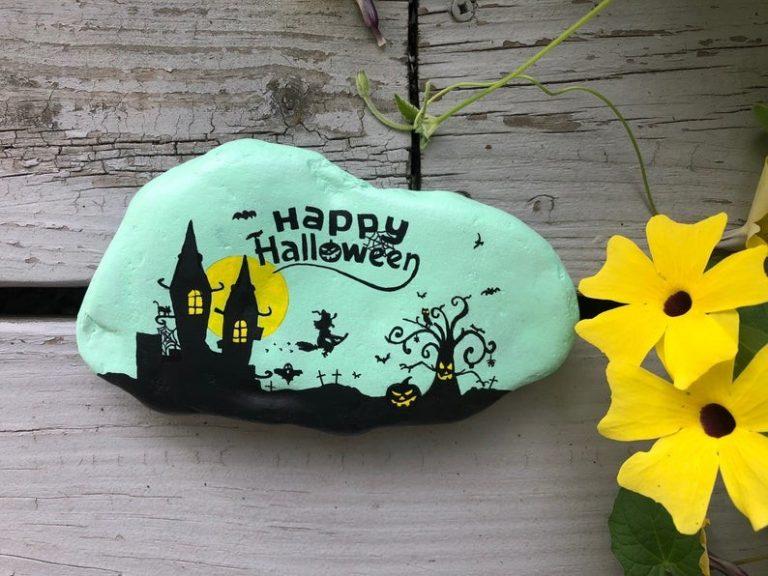 Inspirational Halloween Painted Rocks