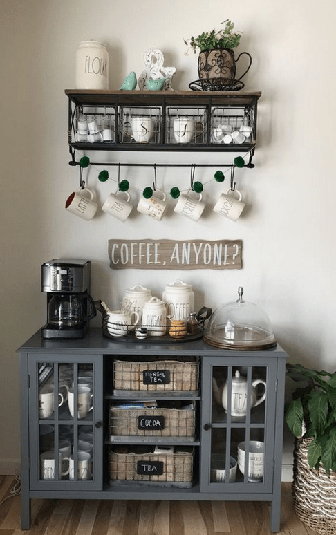 Home Coffee Bar Organization – DIY Coffee Bar Ideas for a Coffee Bar Table