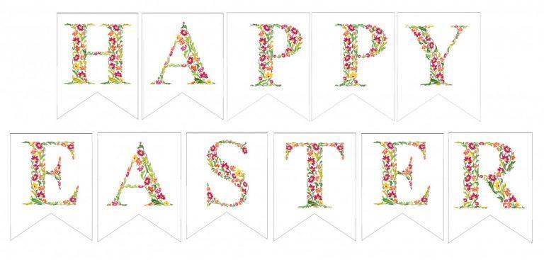 Free Printable Happy Easter Banner