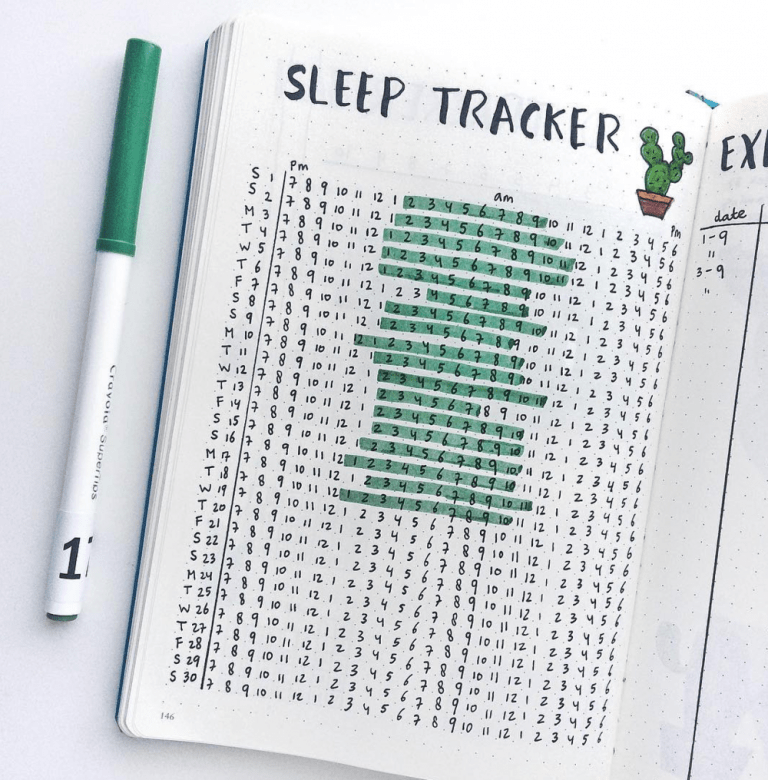 Create a Sleep Tracker Bullet Journal Entry For Better Sleep