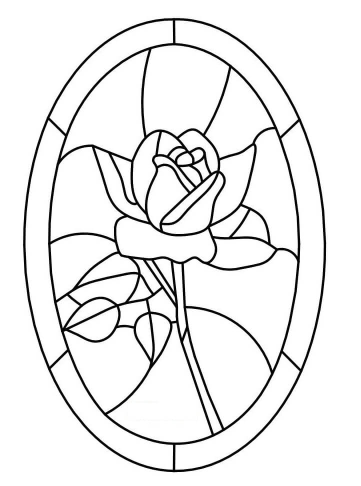 free stained glass coloring book pages