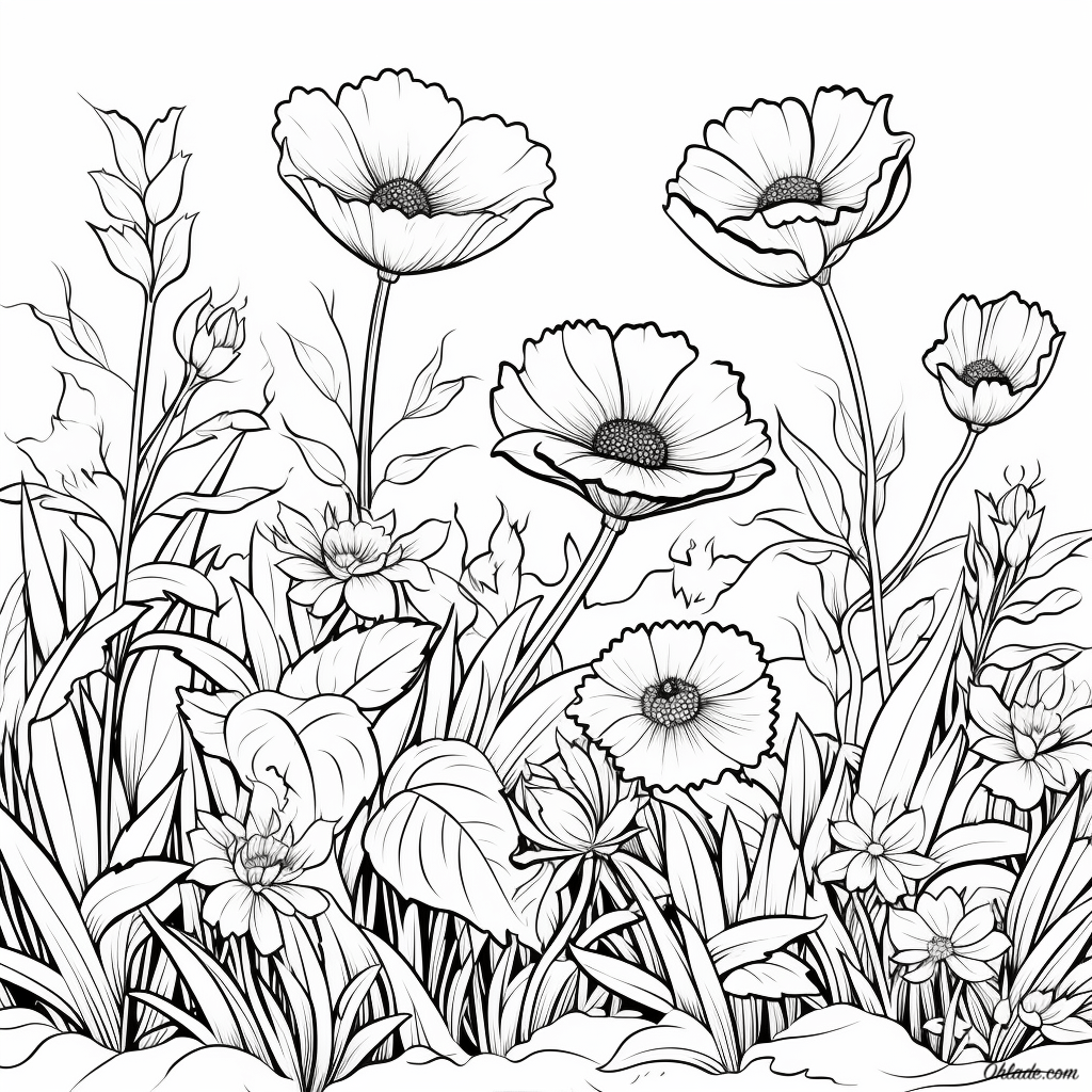spring flower coloring pages - Ohlade