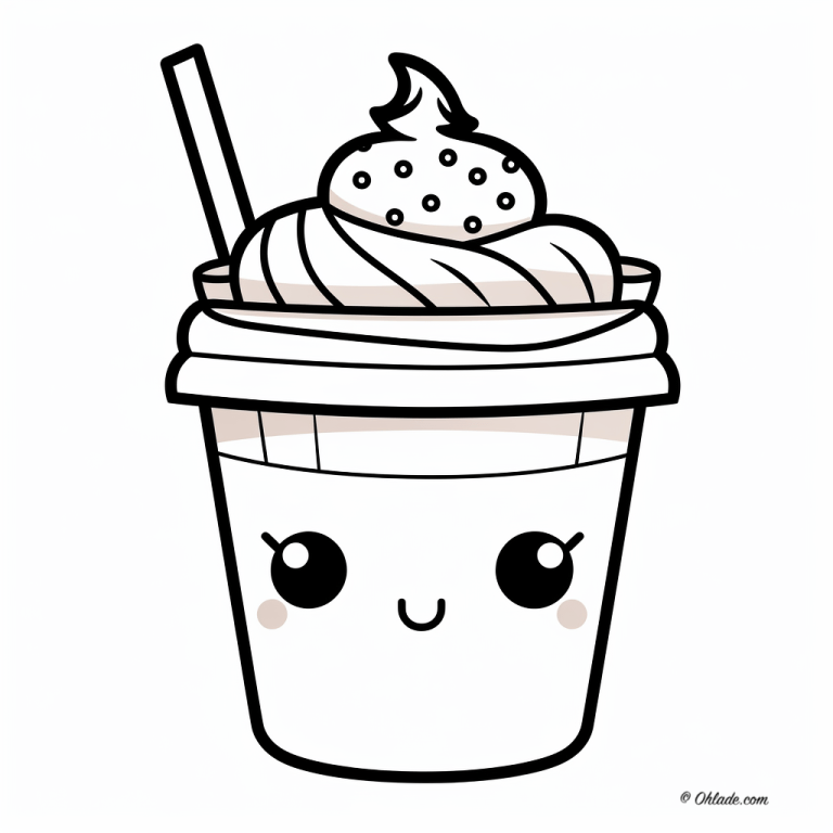 Sip, Color, Repeat: 20 Starbucks Kawaii Coloring Pages for an Extra ...