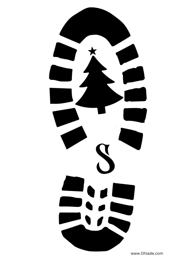 Santa Footprint Printable