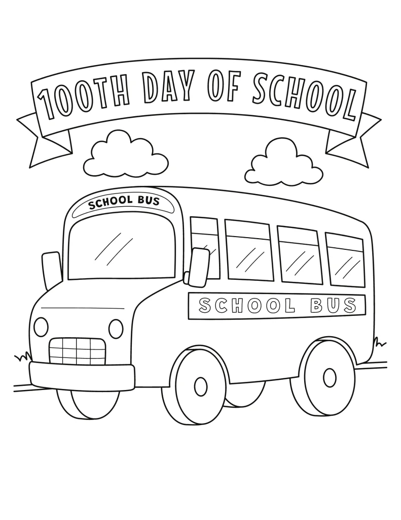 100 days of School Printable Activities and Coloring Pages For Kids ...