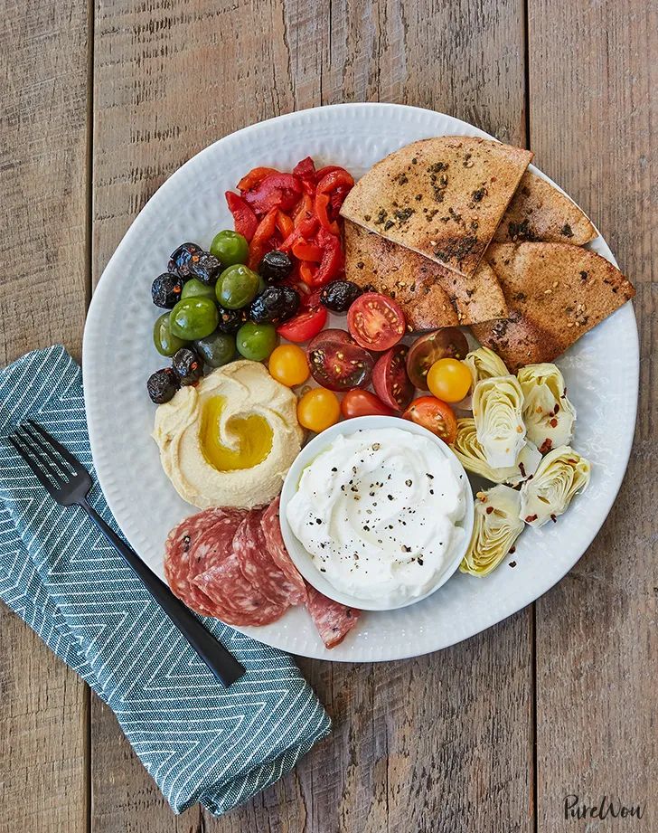 Image for 15-Minute Mezze Plate with Toasted Zaatar Pita Bread