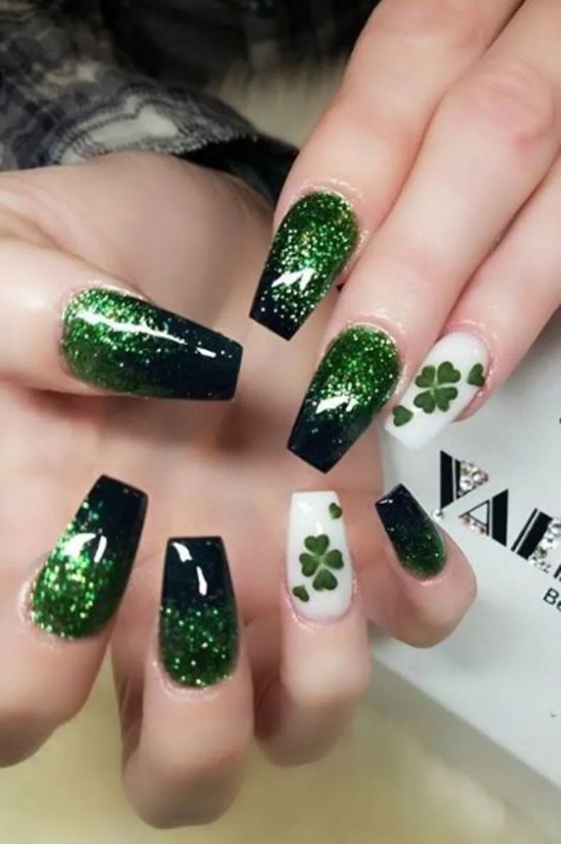 st pattys day nails pinterest