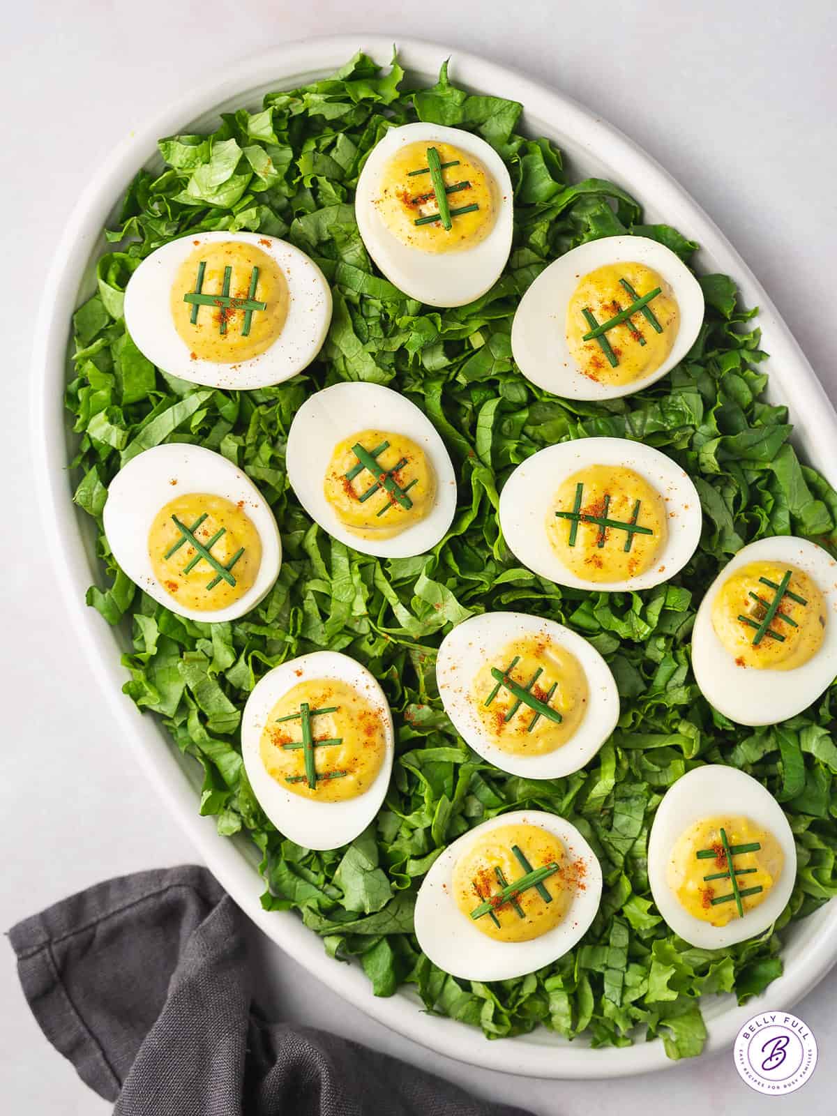Football Deviled Eggs