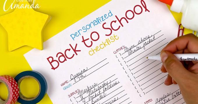 Image for Back to School Checklist - Free Printable!