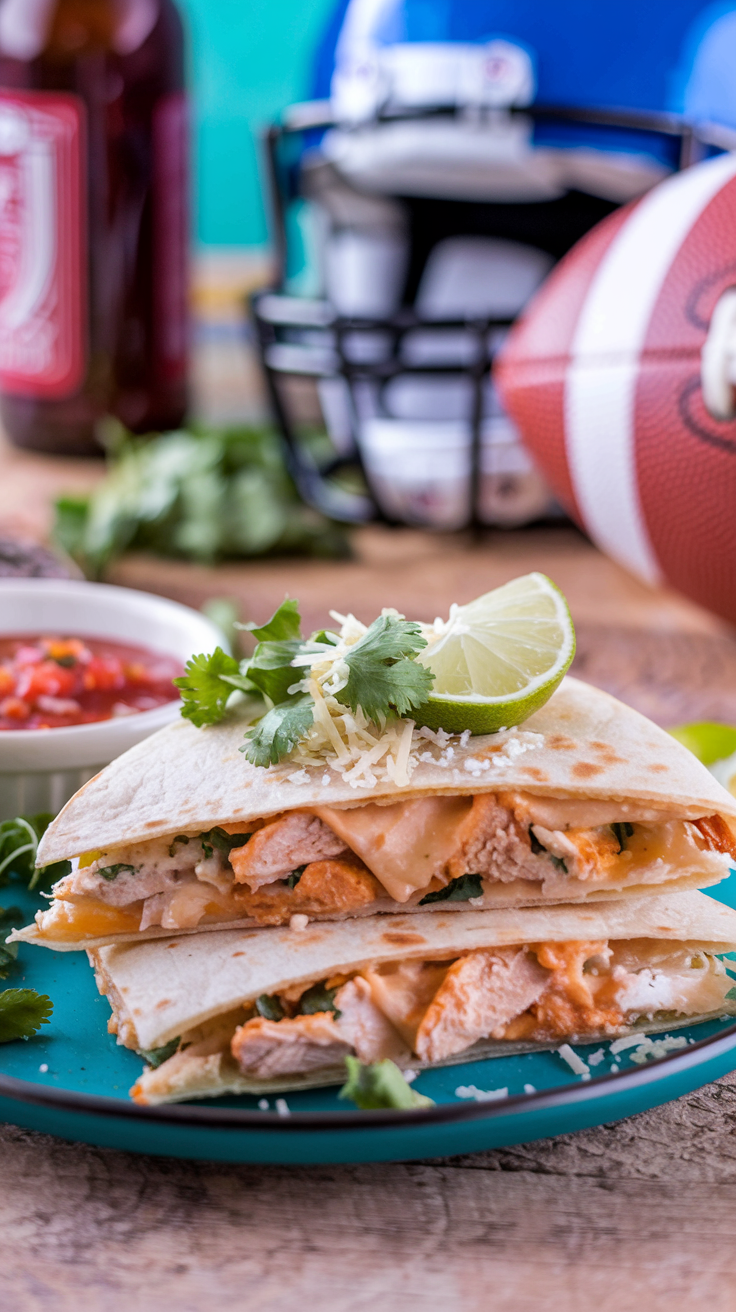 Easy Football Party Food - Quesadilla