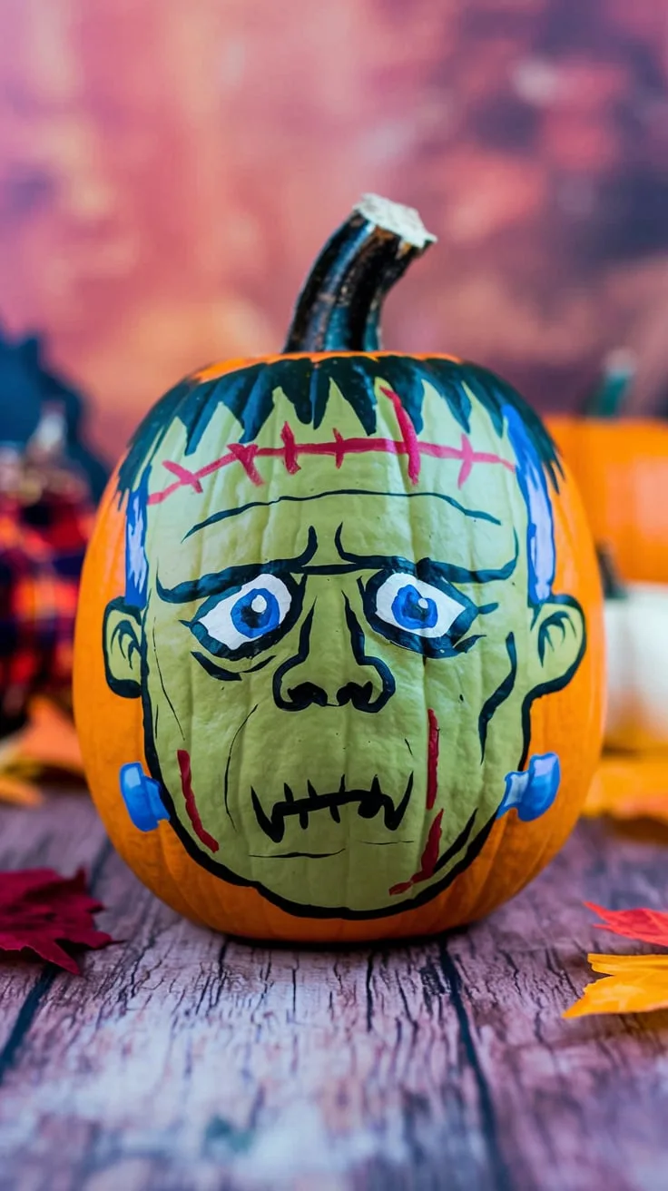 Frankenstein Face Pumpkin