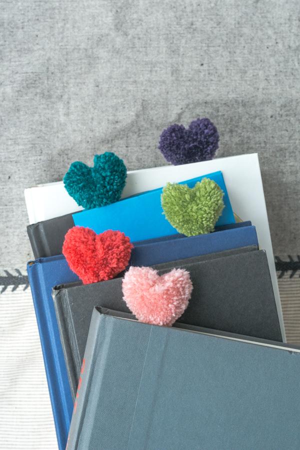 Image for DIY: Heart Pom Pom Bookmarks