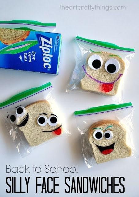 Image for DIY Back-to-School Silly Face Sandwich Bags