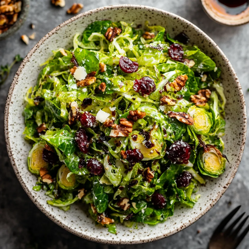 Brussels Sprout and Cranberry Salad