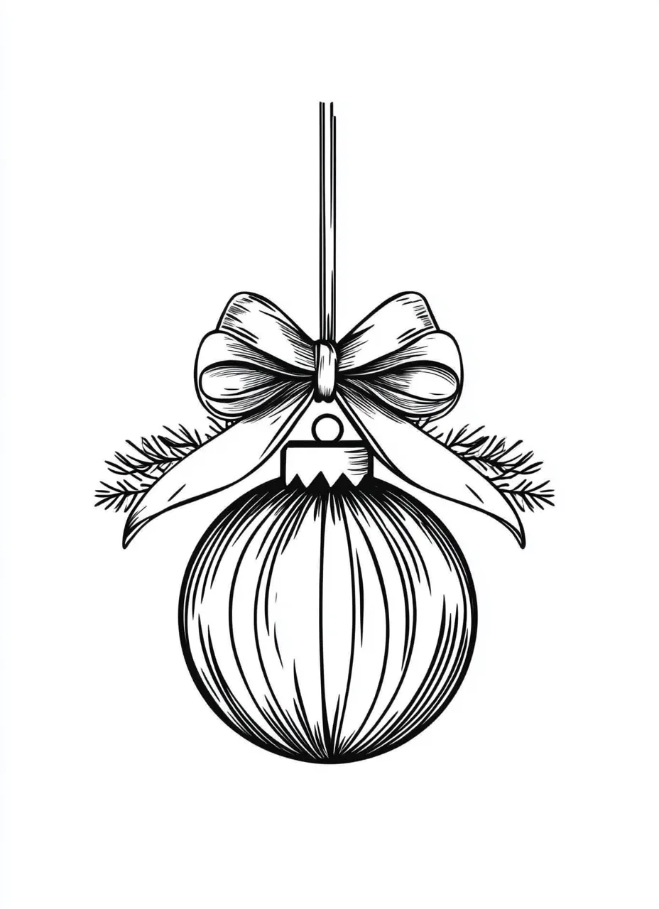 Christmas Ornament Coloring Page - ohlade.com