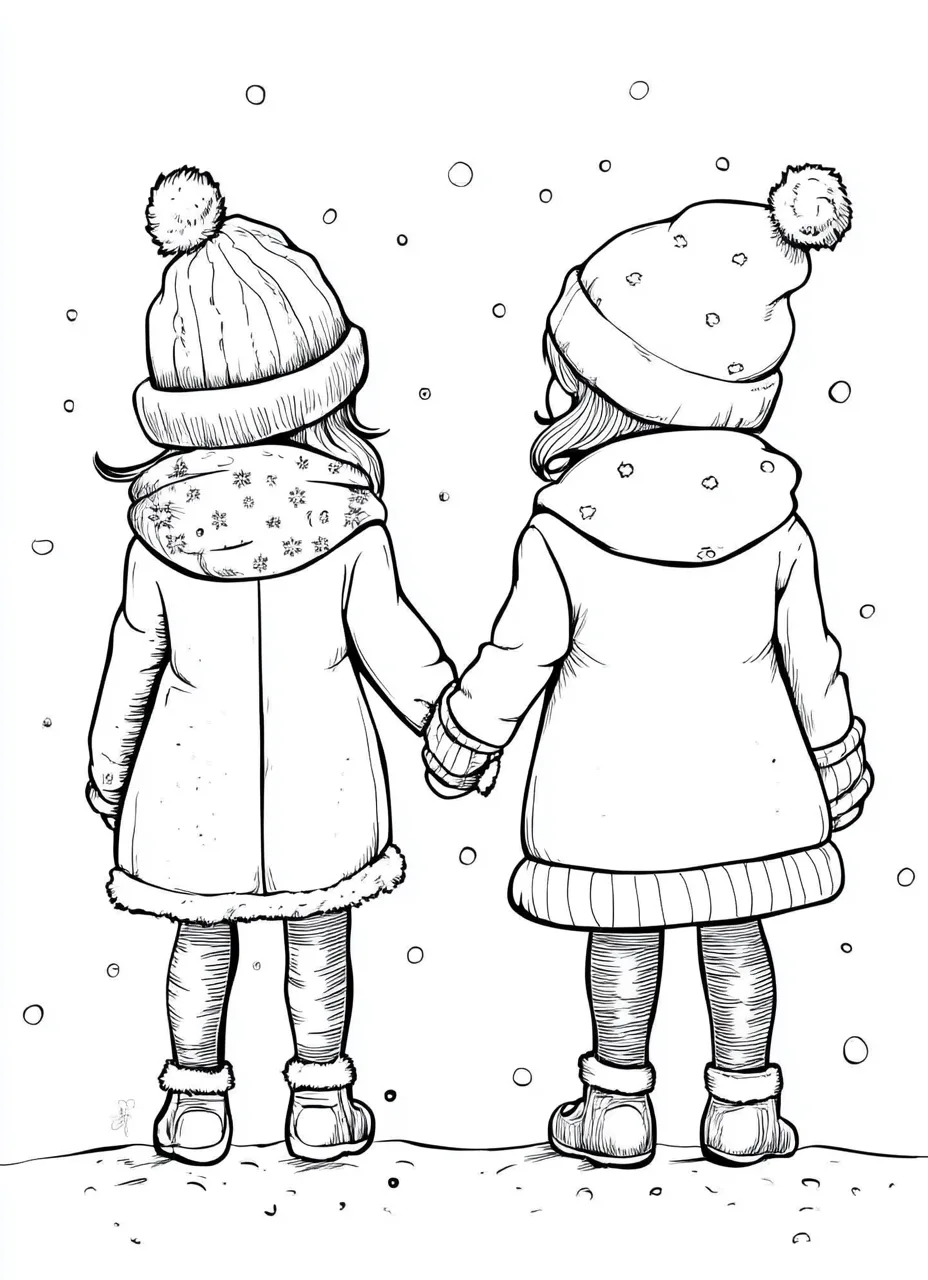 Christmas Snow Coloring Page - ohlade.com