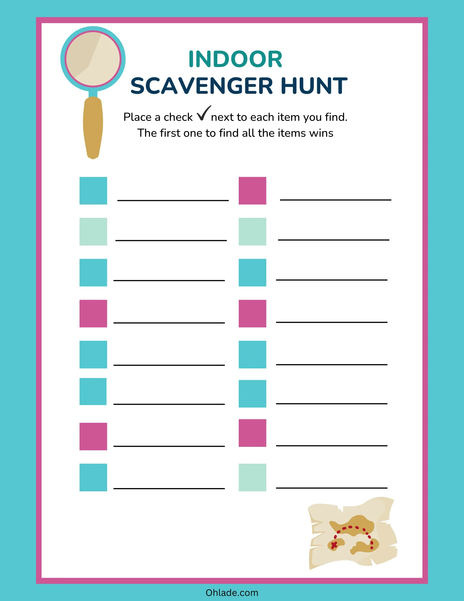 DIY Indoor Games - Indoor Scavenger Hunt