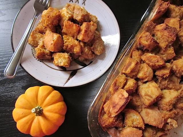 Easy Pumpkin Bread Pudding