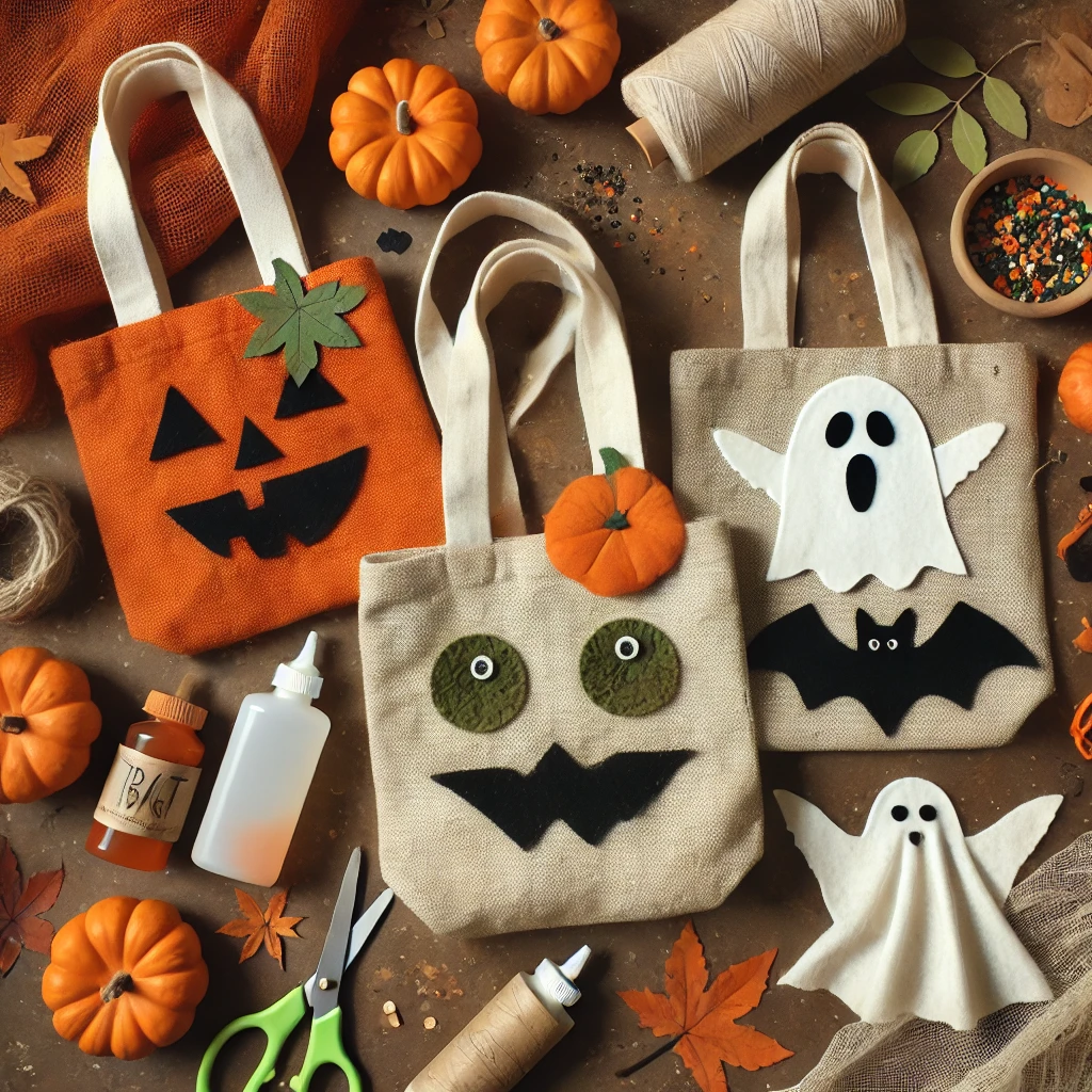eco friednly DIY Halloween Bags