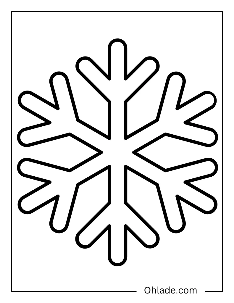 Snowflake Christmas Shapes Template