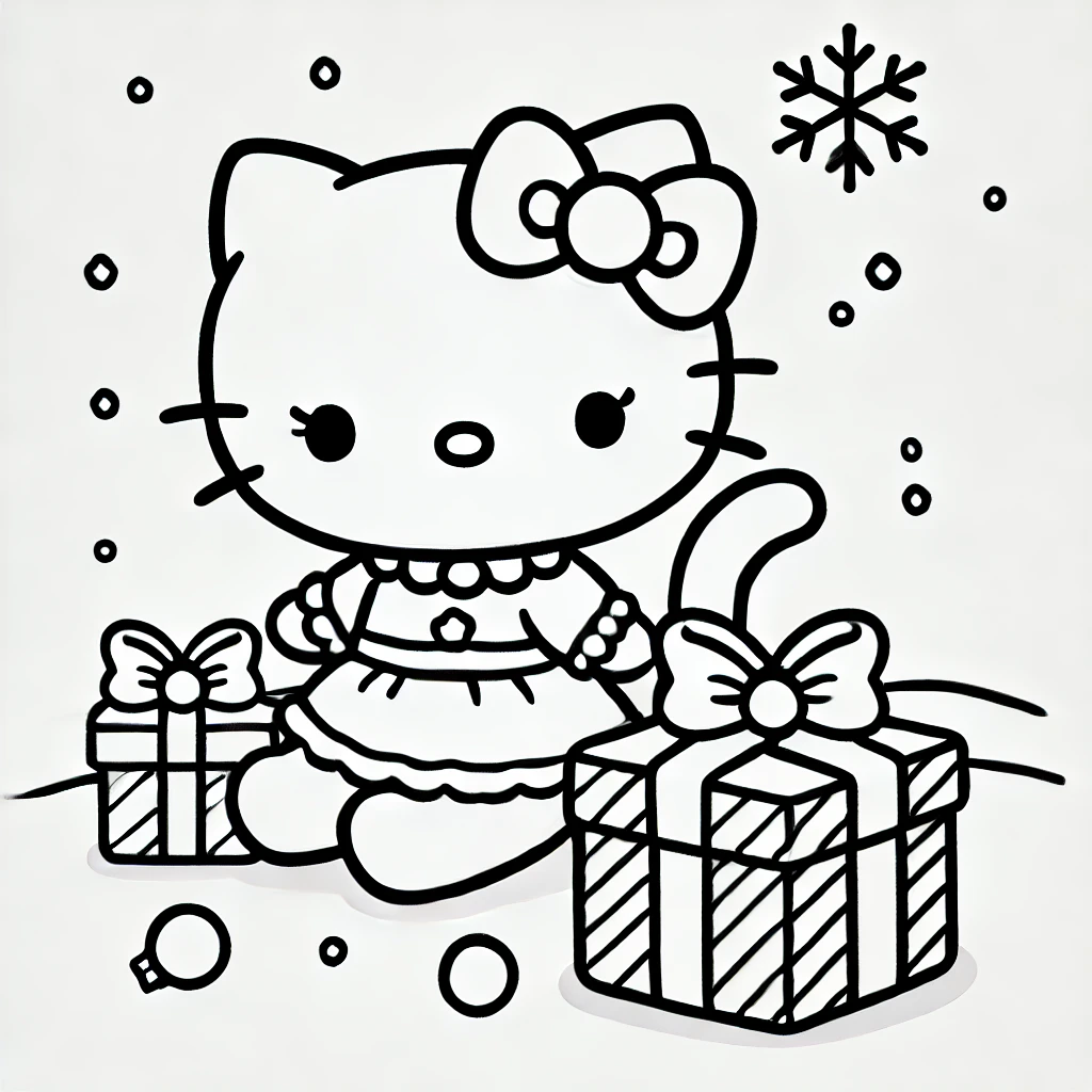 Hello Kitty Christmas Coloring Pages - ohlade.com