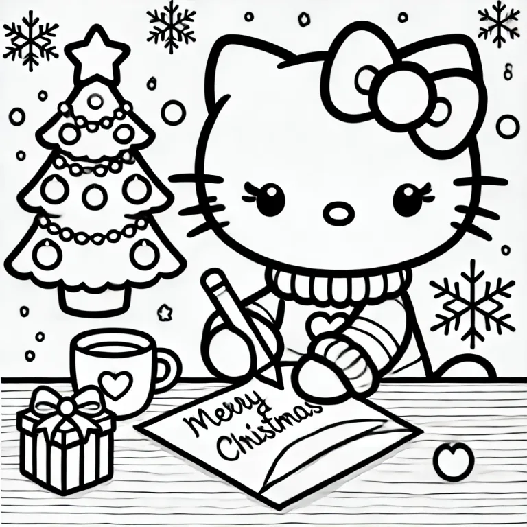 Hello Kitty Christmas Coloring Pages - ohlade.com