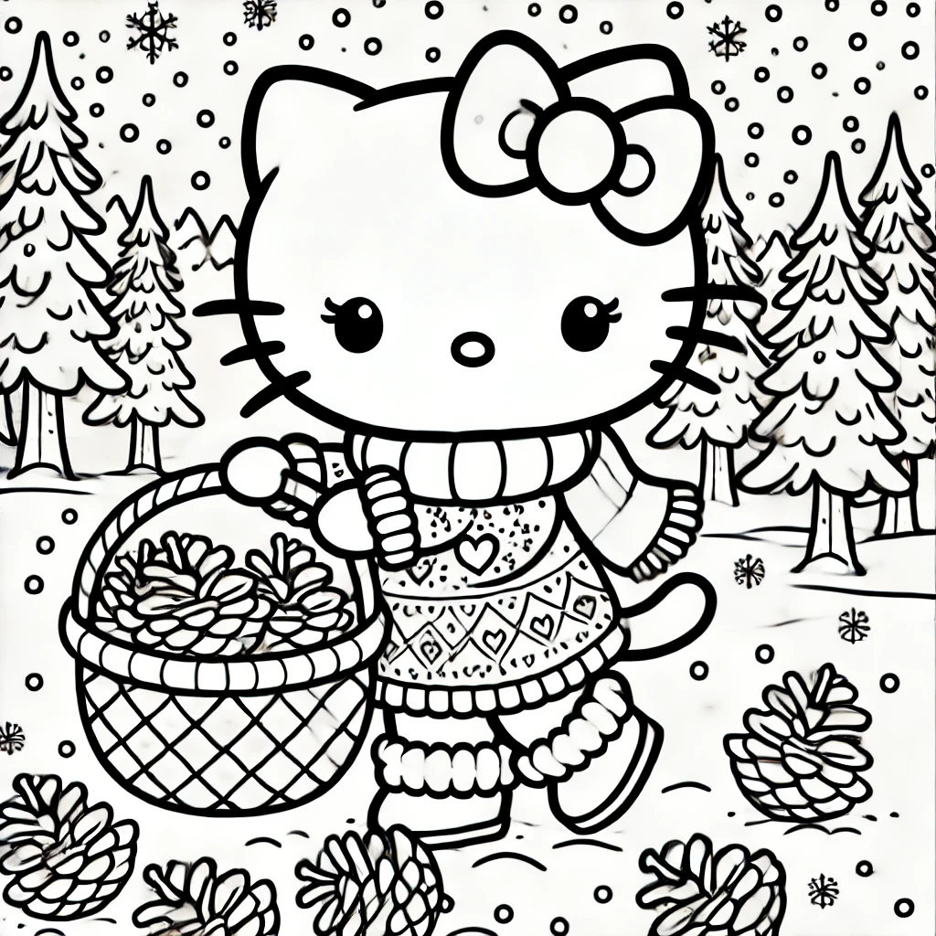 Hello Kitty Christmas Coloring Pages - ohlade.com