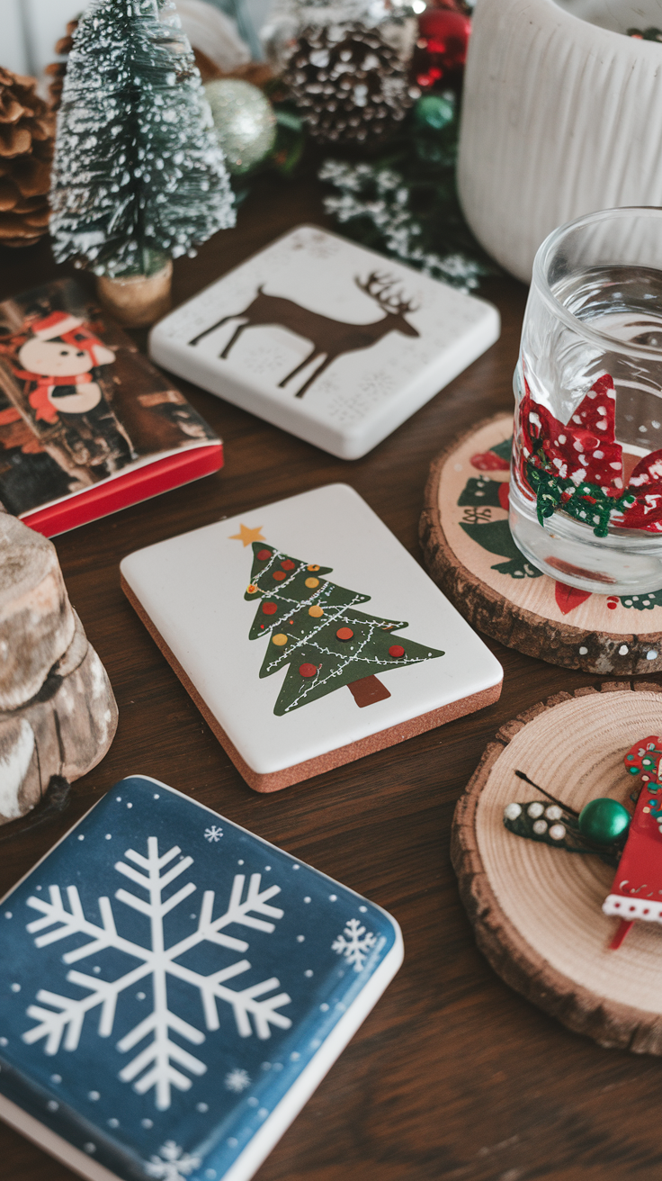 DIY Christmas Gift Coasters