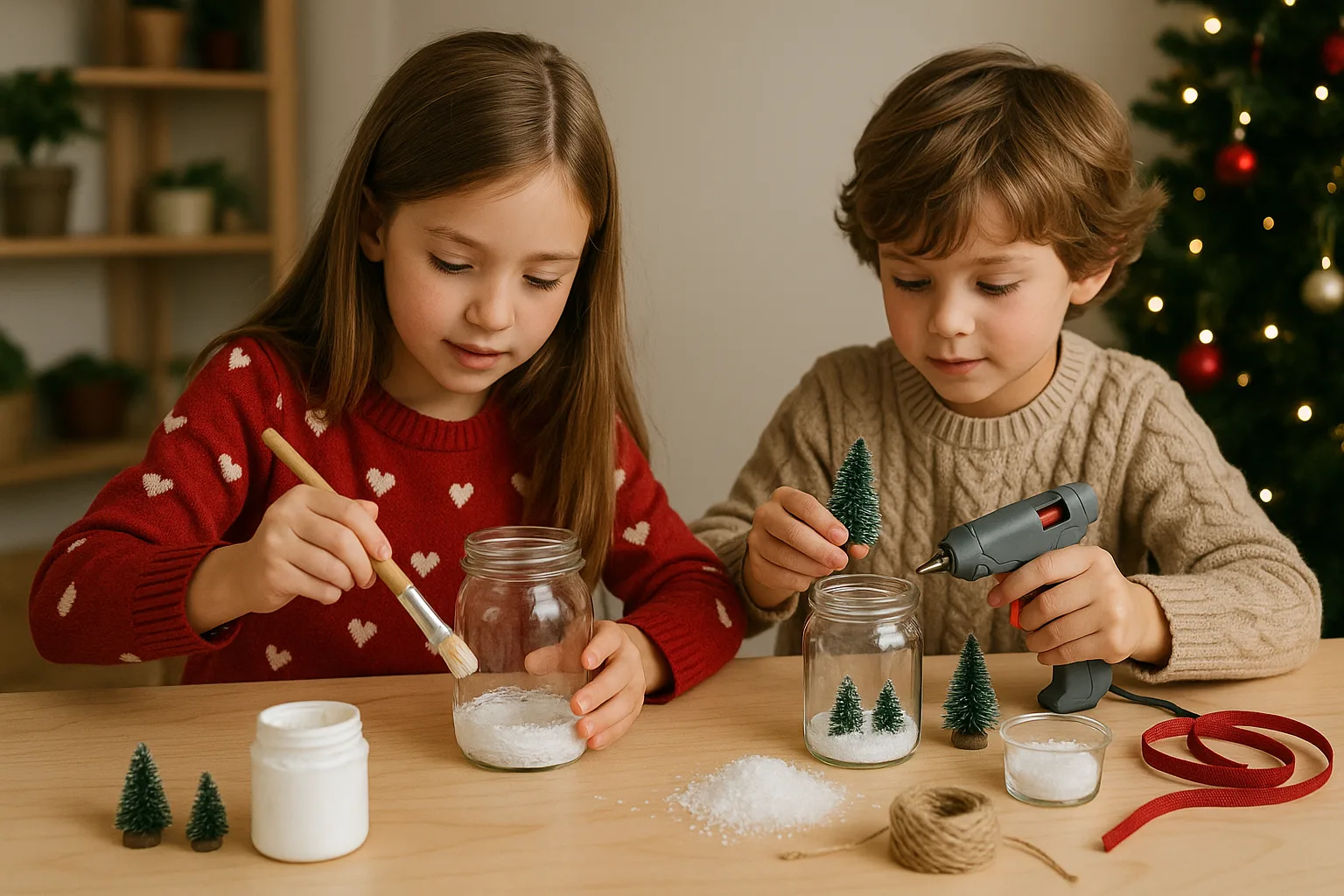 Christmas Snowy Woodland Lantern kids