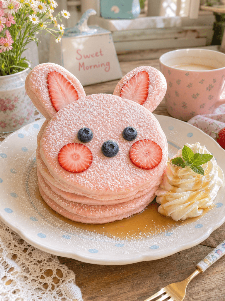 Snuggle Bunny Strawberry Milk Pancakes
